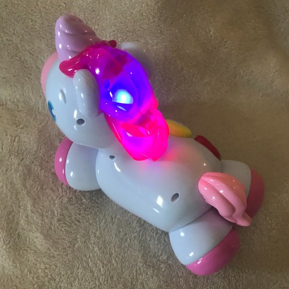 BRIGHT STARTS MULTI-LINGUAL ROCK & GLOW UNICORN in Pink - Picture 2 of 3